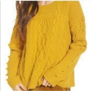 Madewell 100% merino wool cable knit sweater size small